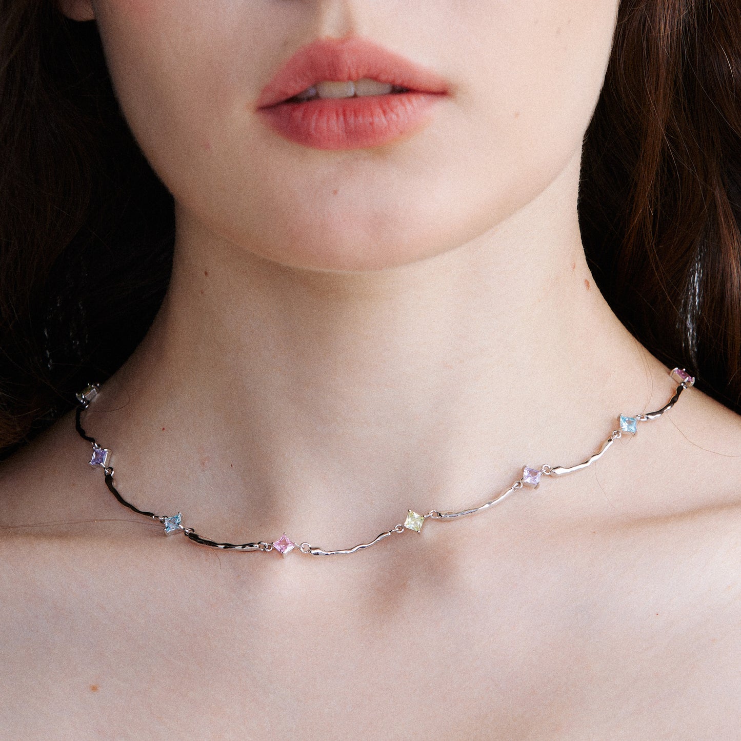 Pastel Zircon Necklace